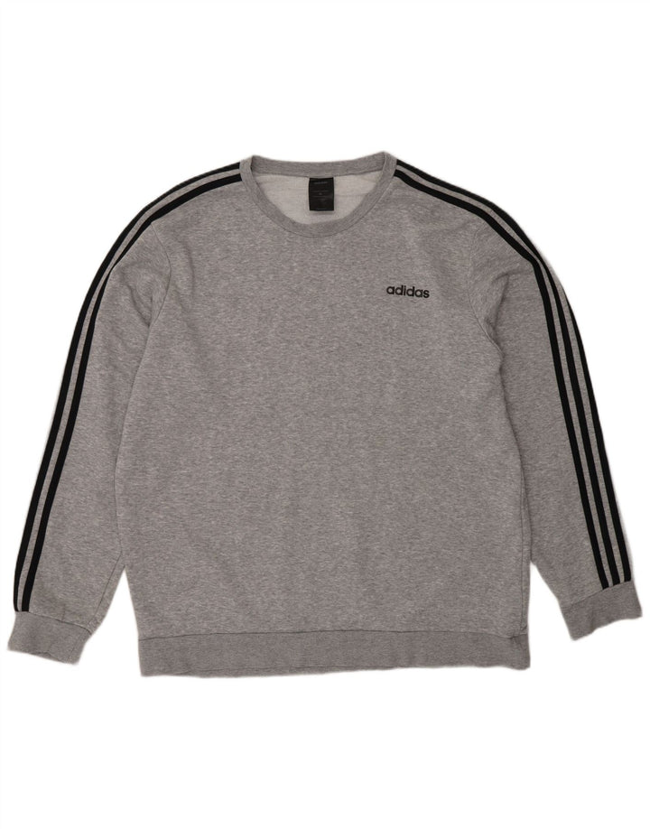 Adidas muška majica s kratkim rukavima XL, sivi flekasti pamuk