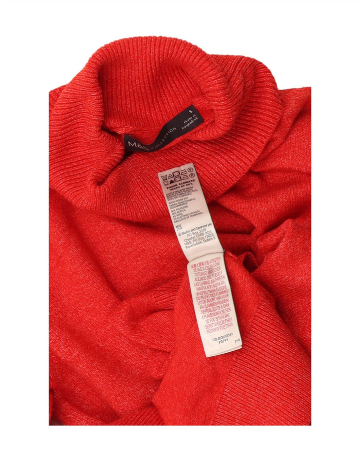 Marks & Spencer ženski pulover s rol izrezom UK 10 Small Red Flected