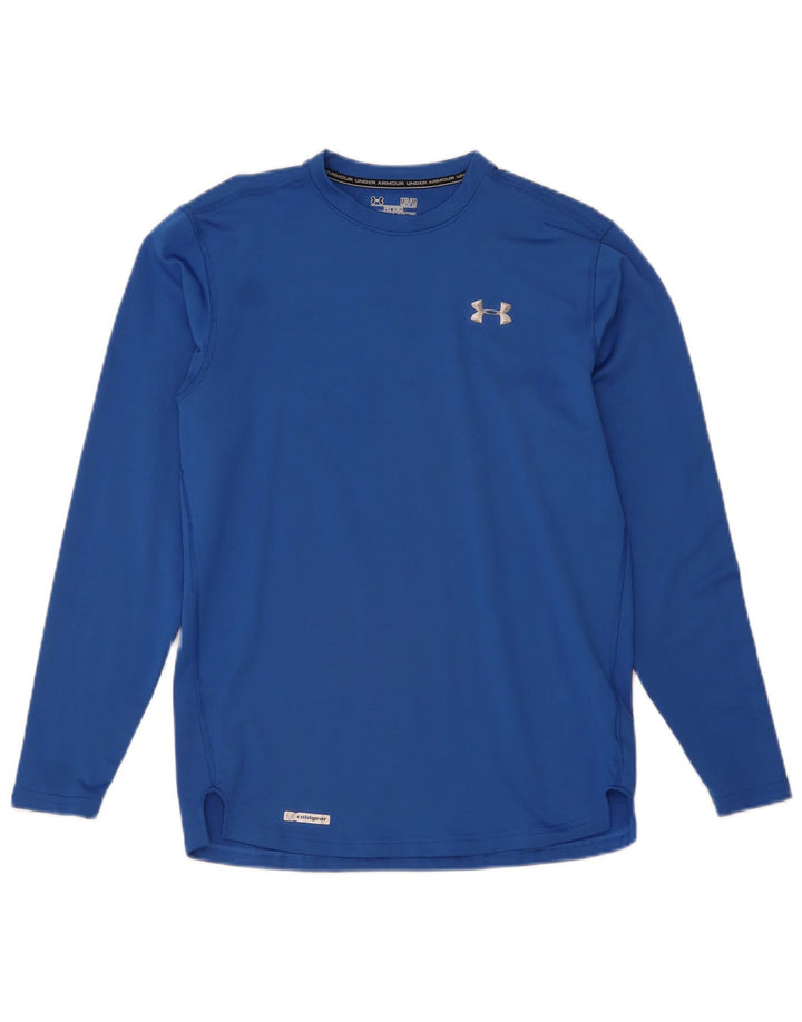 Muška majica Under Armour Cold Gear s dugim rukavima srednje plave boje od poliestera
