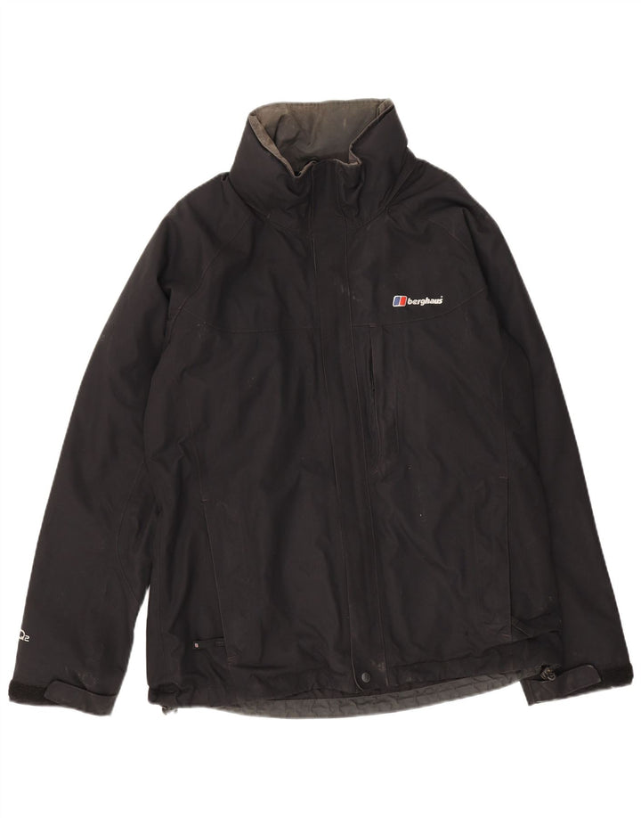 Berghaus muška kišna jakna UK 38 Srednje crni najlon