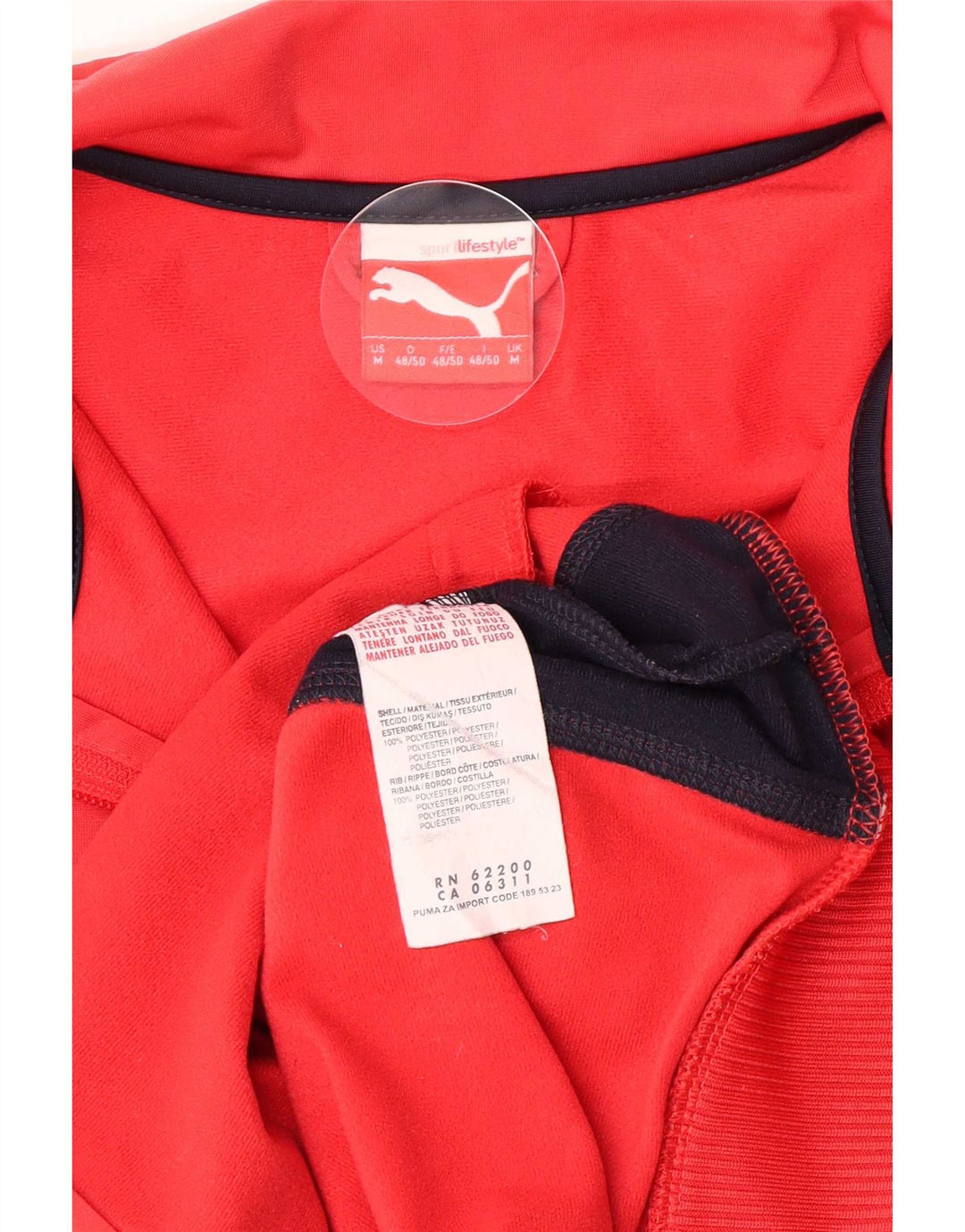 Puma muška gornja jakna trenirke Medium Red Colourblock Poliester
