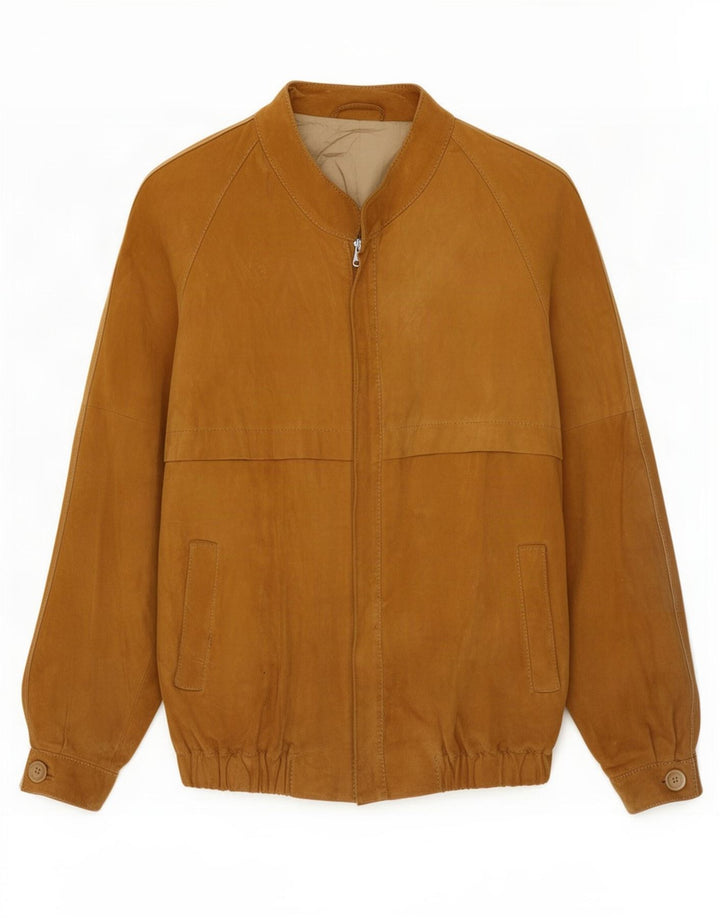 Vintage muška bomber jakna od brušene kože UK 36 Mala bež