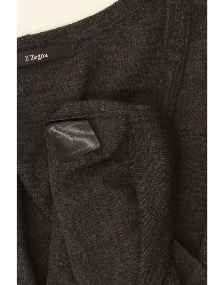 Z ZEGNA ženski kardigan pulover US 6 Srednje siva vuna