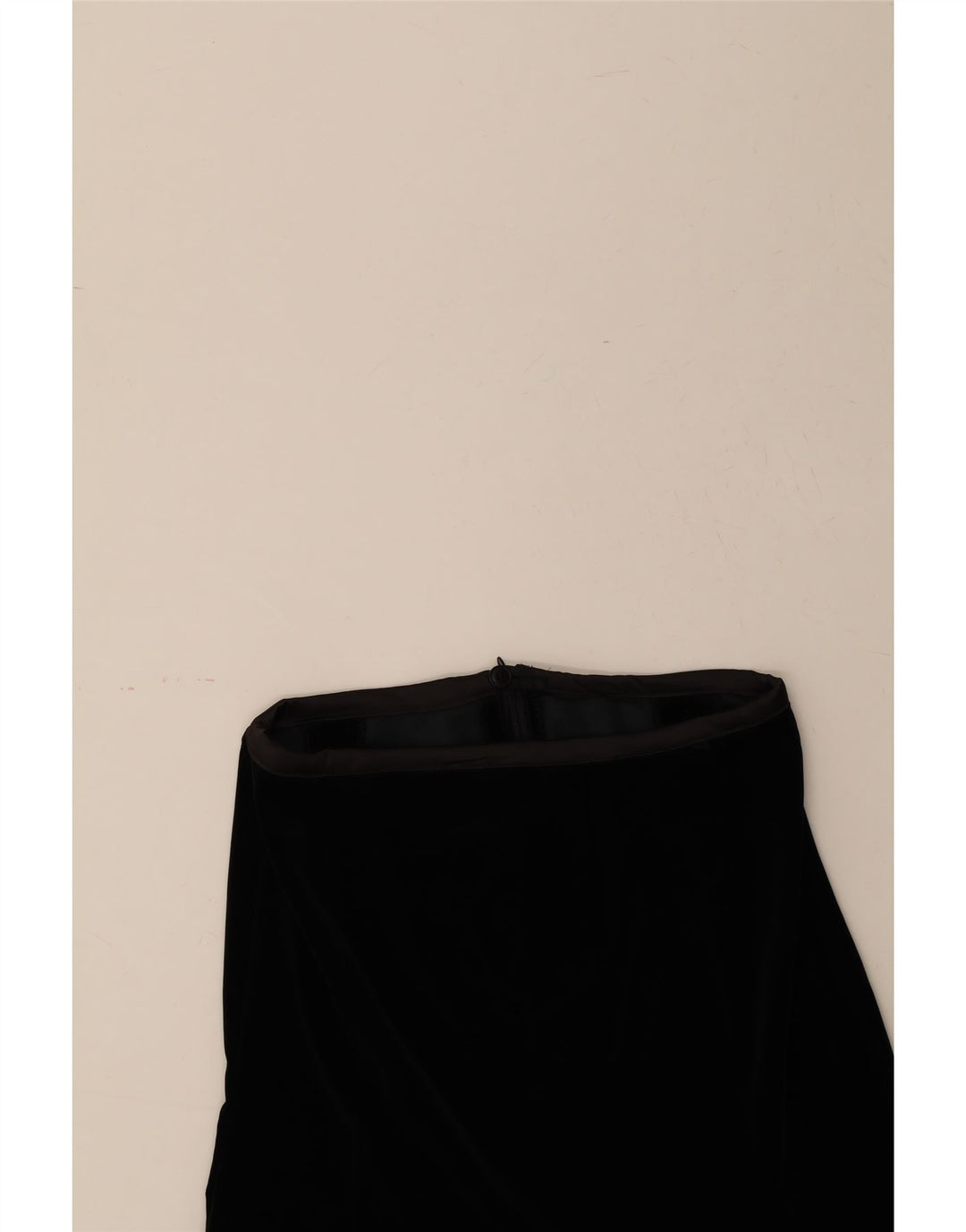 VINTAGE Womens Velvet A-Line Skirt W30 Medium Black Vintage Vintage and Second-Hand Vintage from Messina Hembry 