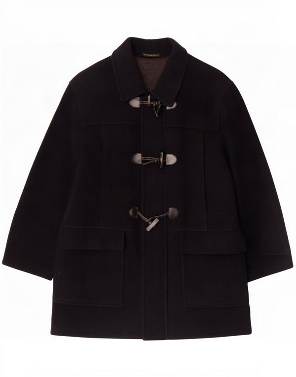 Vintage ženski oversized Duffle Coat UK 16 Large Navy Blue Wool