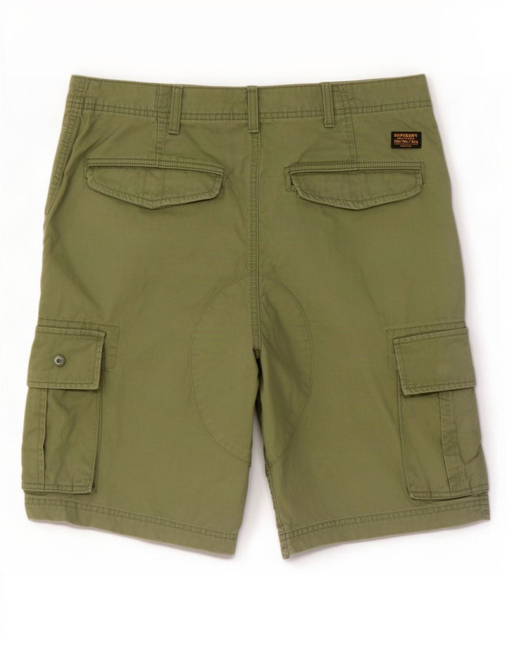 Superdry muške kargo kratke hlače W32 Srednje zeleni pamuk