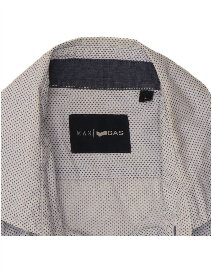Gas muška košulja, pamuk s velikim plavim točkama
