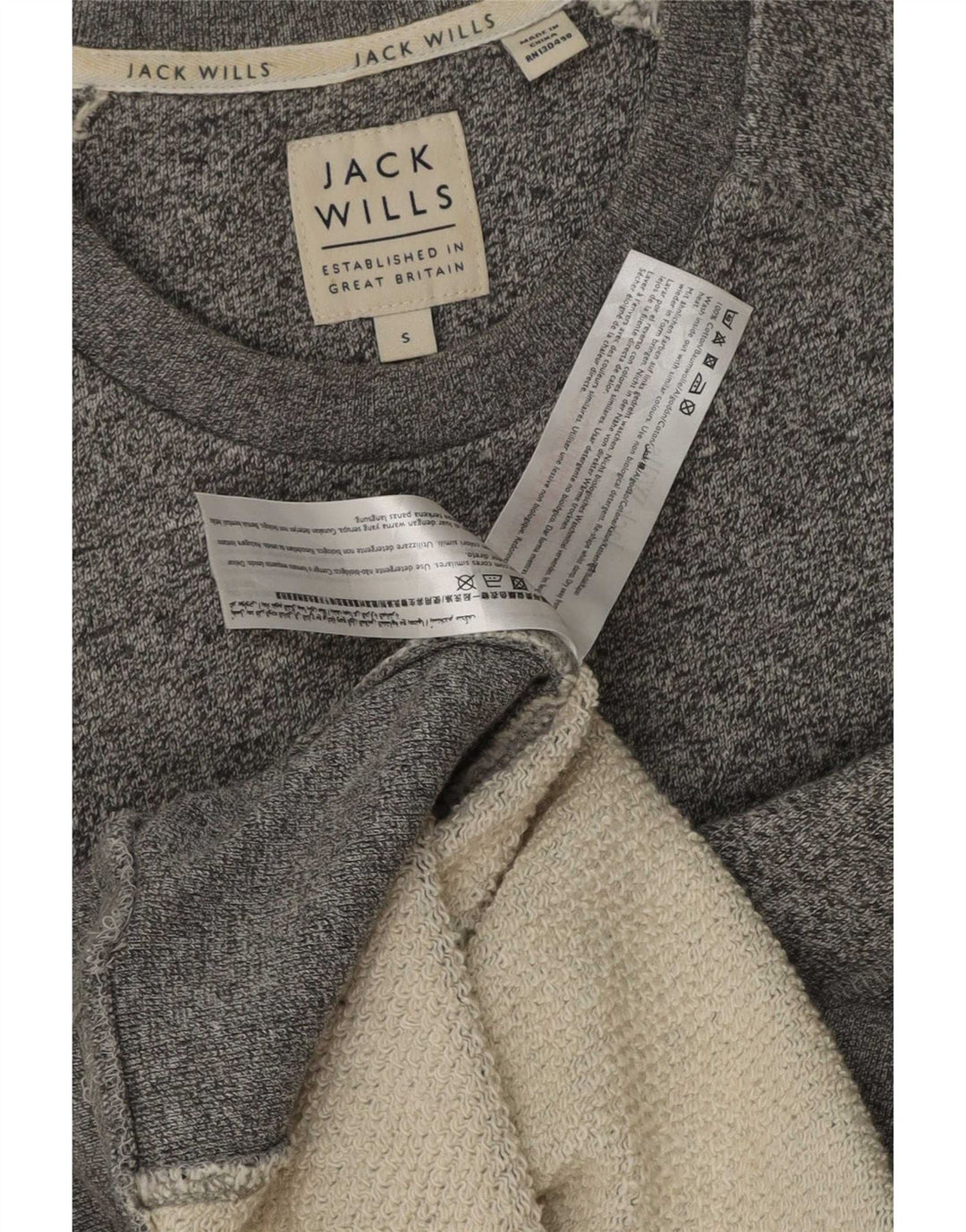 Jack Wills Muški džemper s trenirkom s grafičkim motivima Mali sivi flekasti pamuk