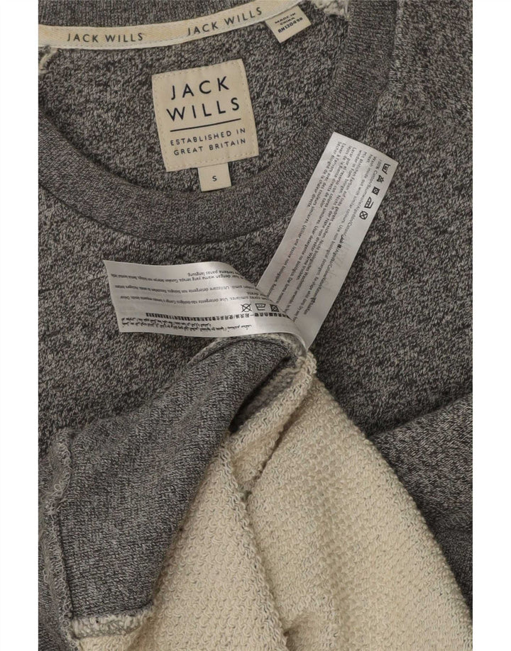 Jack Wills Muški džemper s trenirkom s grafičkim motivima Mali sivi flekasti pamuk