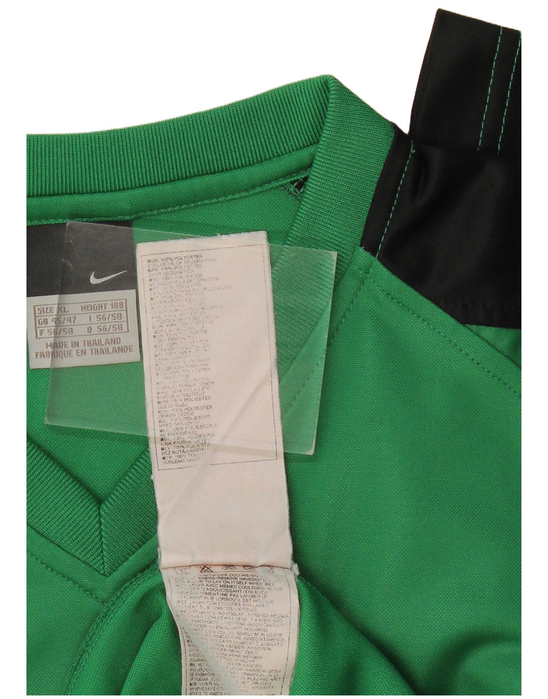 NIKE Mens T-Shirt Top UK 45/47 XL Green Colourblock Polyester