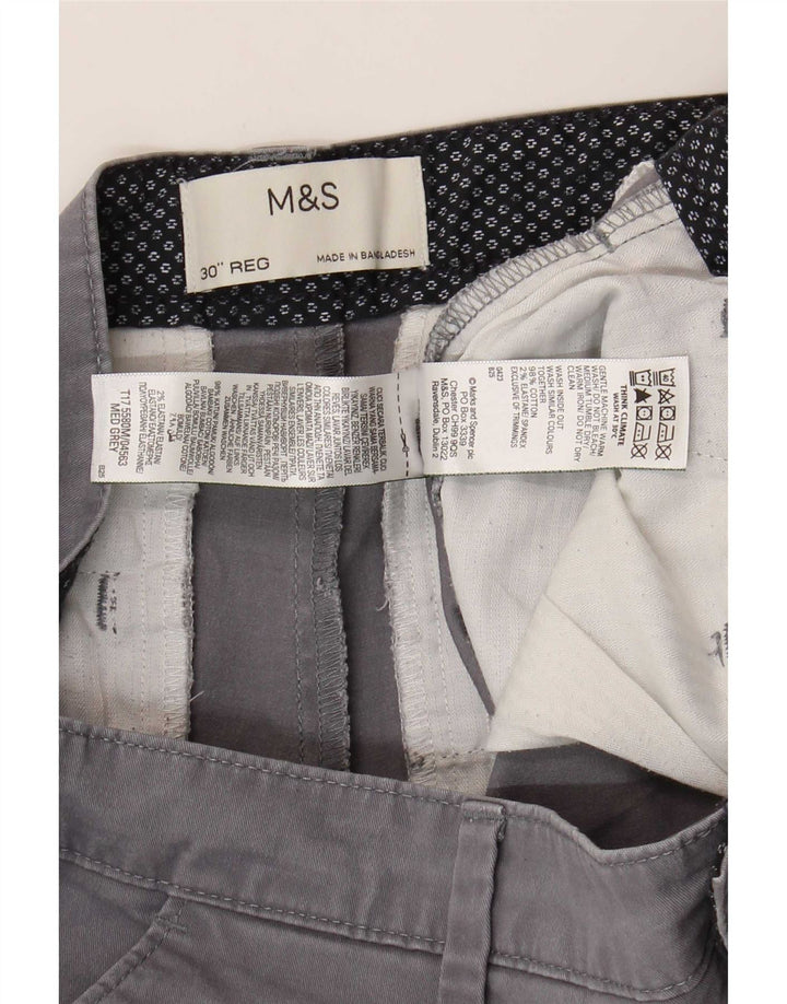 Marks & Spencer muške chino kratke hlače W30 srednje sivi pamuk