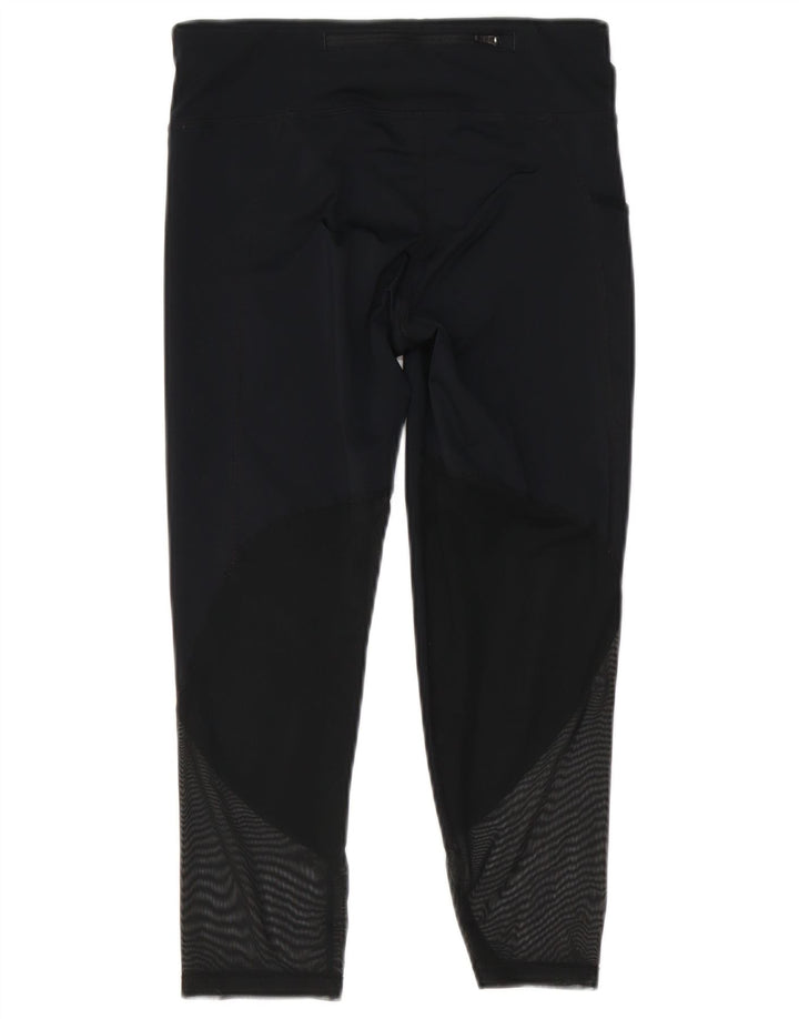 Nike Ženske Dri Fit Leggings UK 8 Male crne geometrijske poliesterske