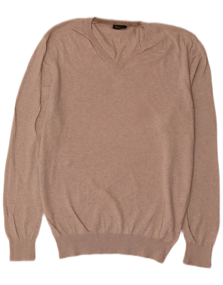 Massimo Dutti, veliki muški pulover s V-izrezom, veliki pamuk