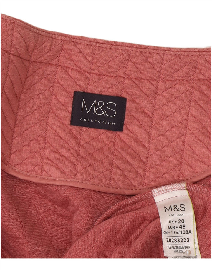 Marks & Spencer ženska jakna s punim patentnim zatvaračem UK 20 2XL ružičasti poliester