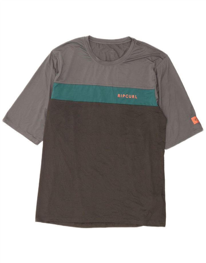 RIP CURL Muška majica kratkih rukava 2XL sivi poliester u blokovima boja