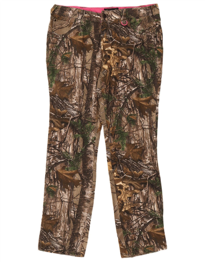 Realtree ženske planinarske hlače US 14 XL W38 L33 smeđe maskirne pamučne