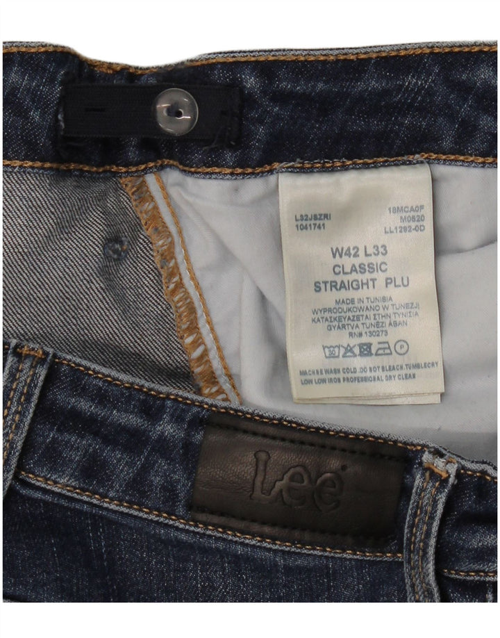 Lee ženske ravne traperice W42 L33 tamnoplavi pamuk