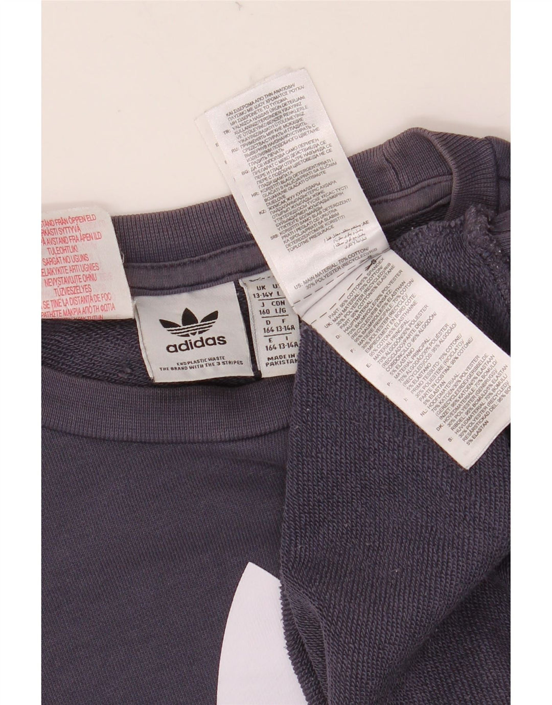 ADIDAS majica s motivima za dječake, 13-14 godina, tamnoplavi pamuk