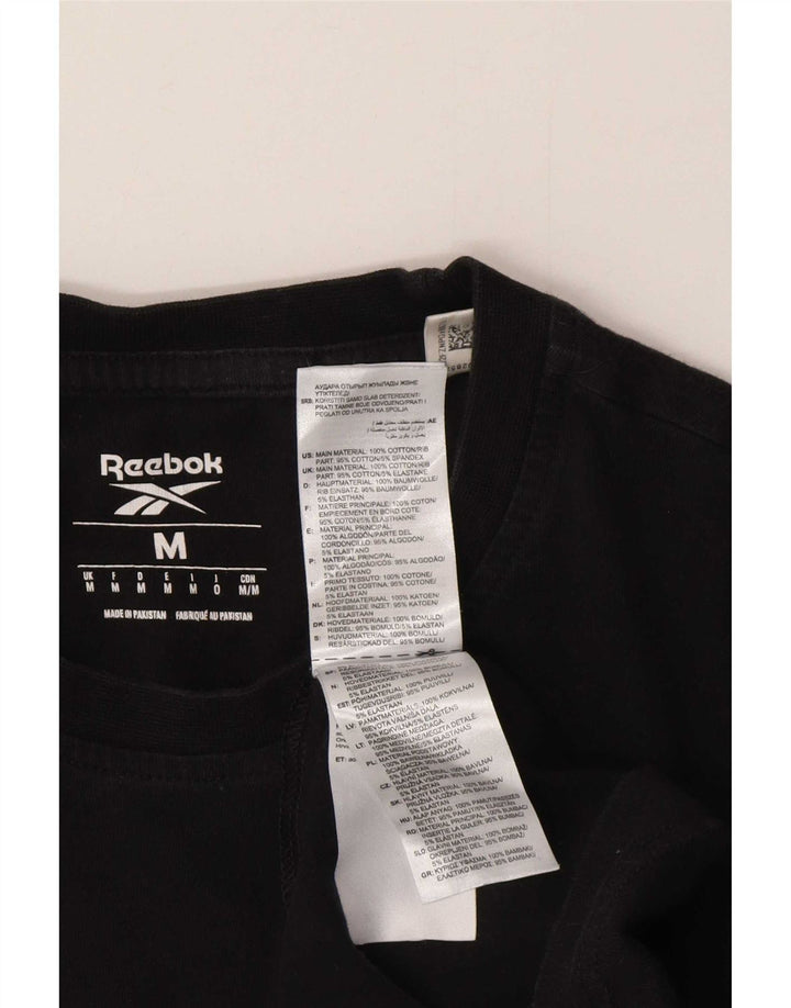 Reebok muška majica kratkih rukava Srednji crni pamuk