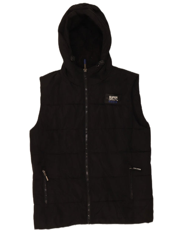 Superdry muška podstavljena jakna s kapuljačom UK 38 Srednji crni poliester