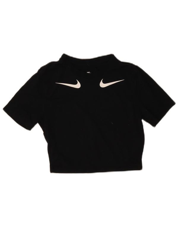 Nike ženska majica kratkih rukava uskog kroja s grafičkim motivima UK 8, mali crni modal