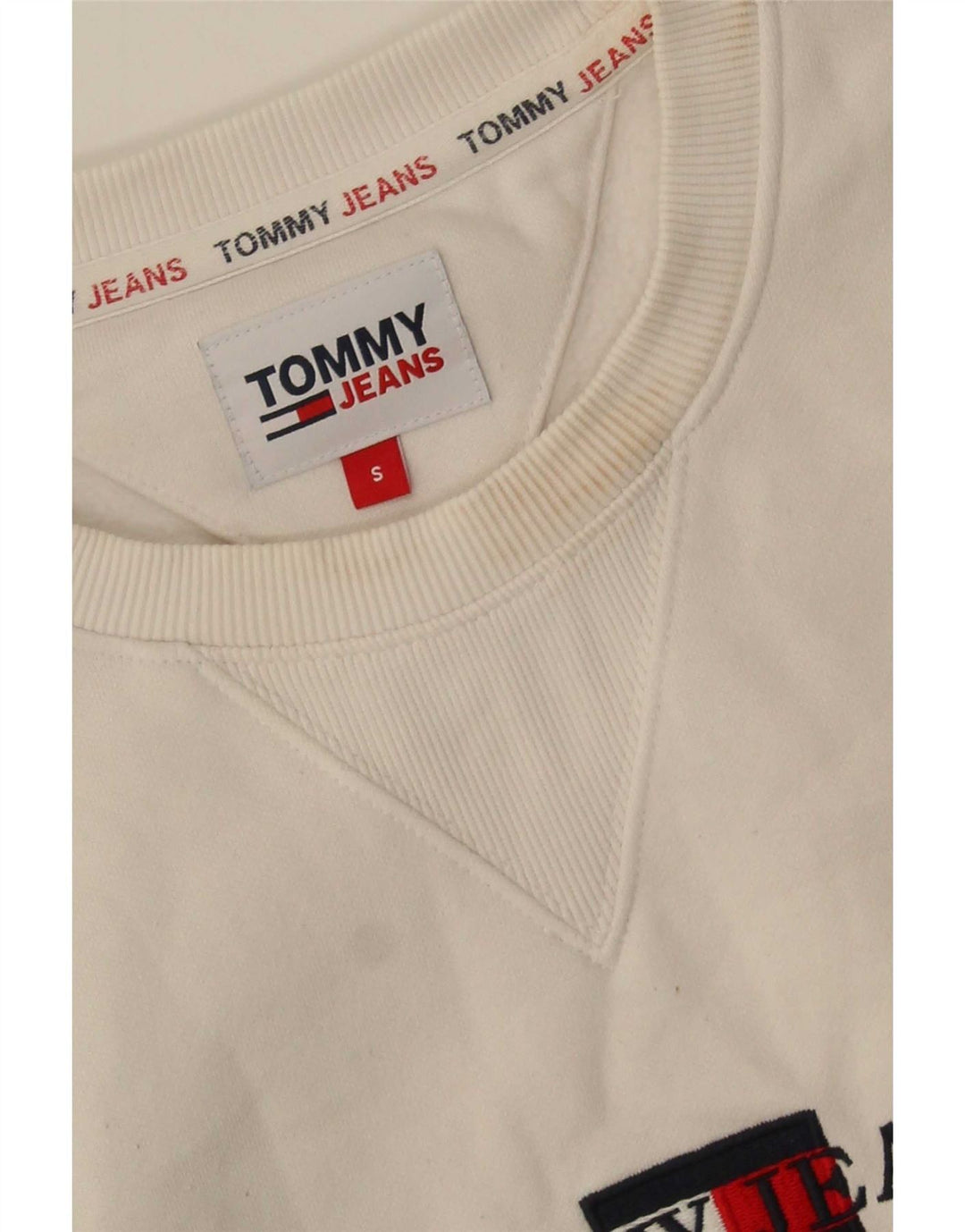 Tommy Hilfiger Muški džemper s grafičkim motivima Mali bijeli pamuk