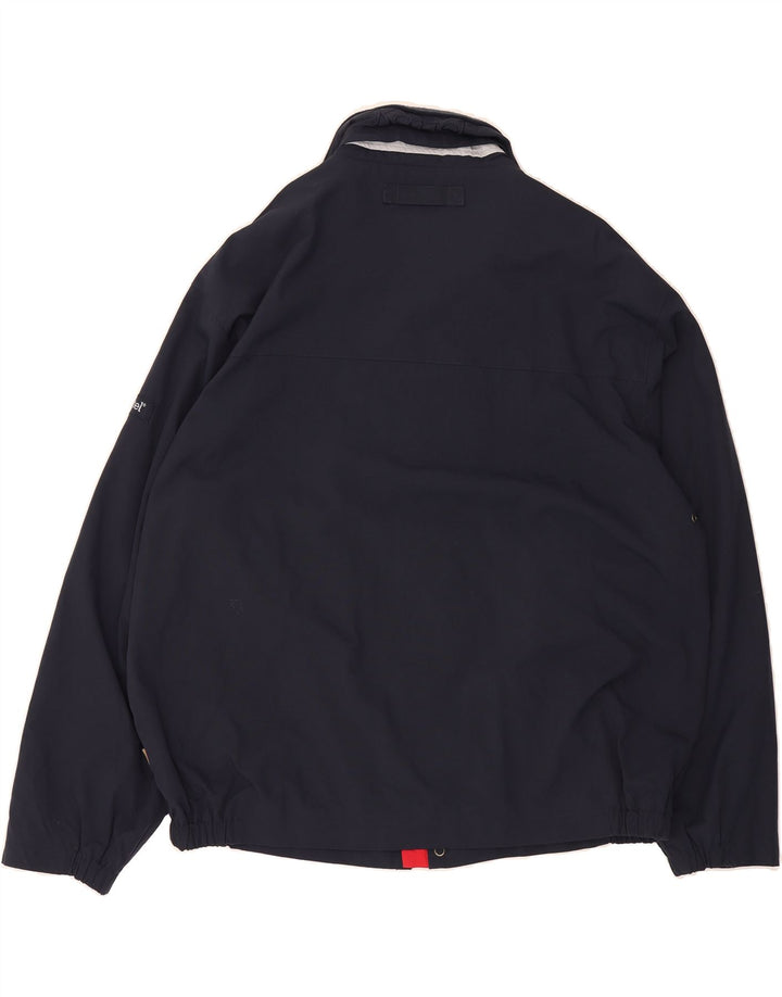 KARTEL Mens Bomber Jacket UK 46 3XL Navy Blue Nylon Vintage Kartel and Second-Hand Kartel from Messina Hembry 