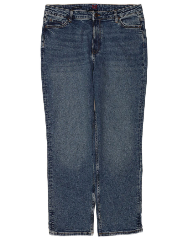 Crew Clothing Womens Girlfriend Straight Jeans UK 12 srednje W32 L28 plava