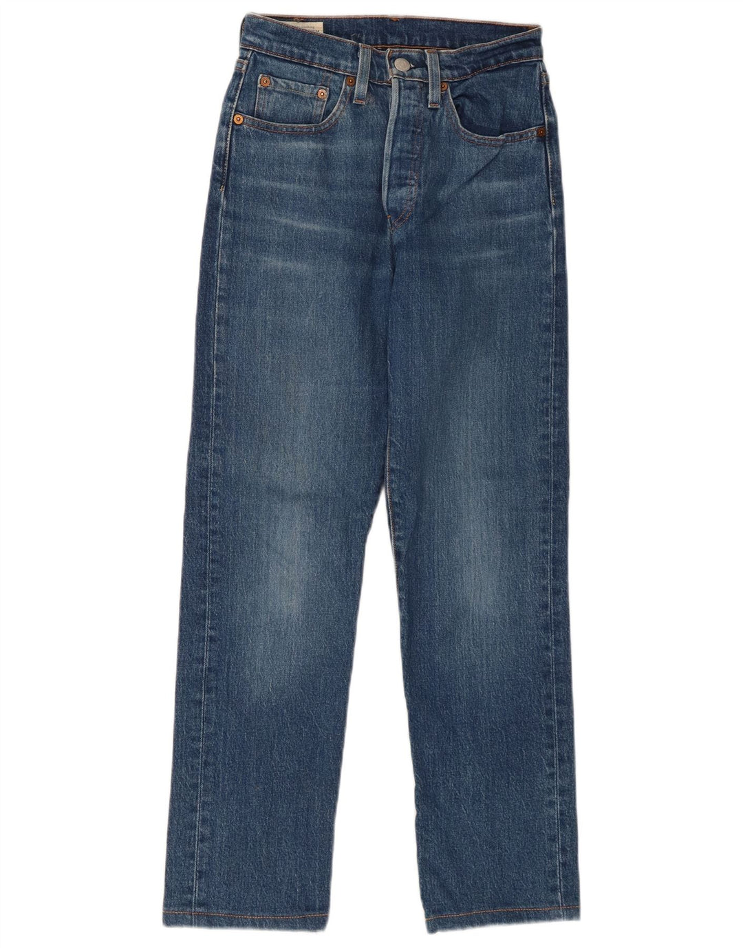 LEVI'S ženske 501 ravne traperice W24 L30 plavi pamuk