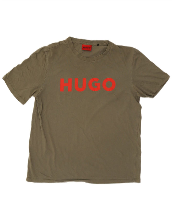 Hugo Boss muška majica s grafičkim motivima, veliki kaki