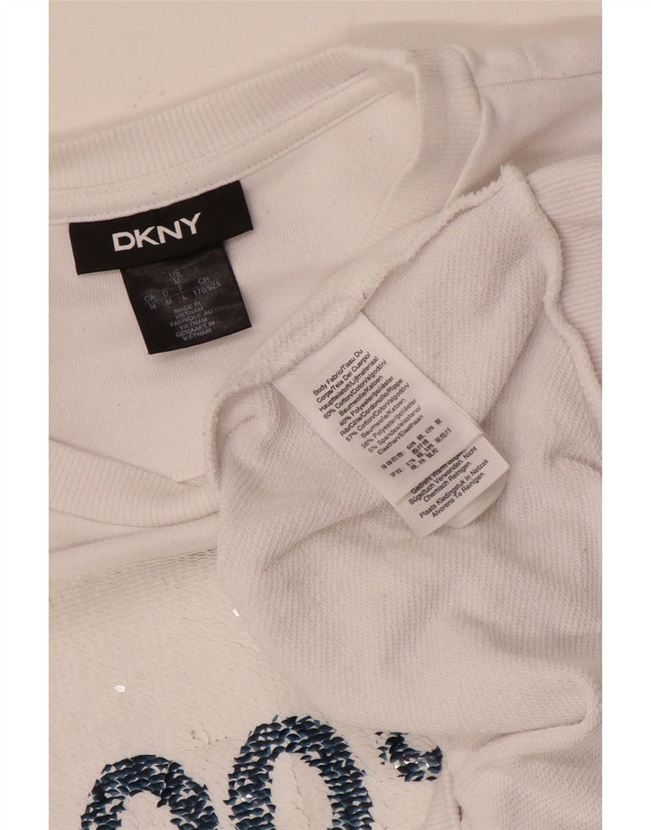 Dkny Ženski džemper s grafičkim motivima UK 14 Srednje bijeli pamuk