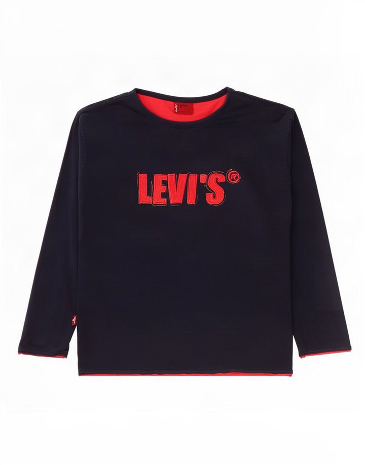 Levi's Boys majica dugih rukava s grafikama 9-10 godina tamnoplava