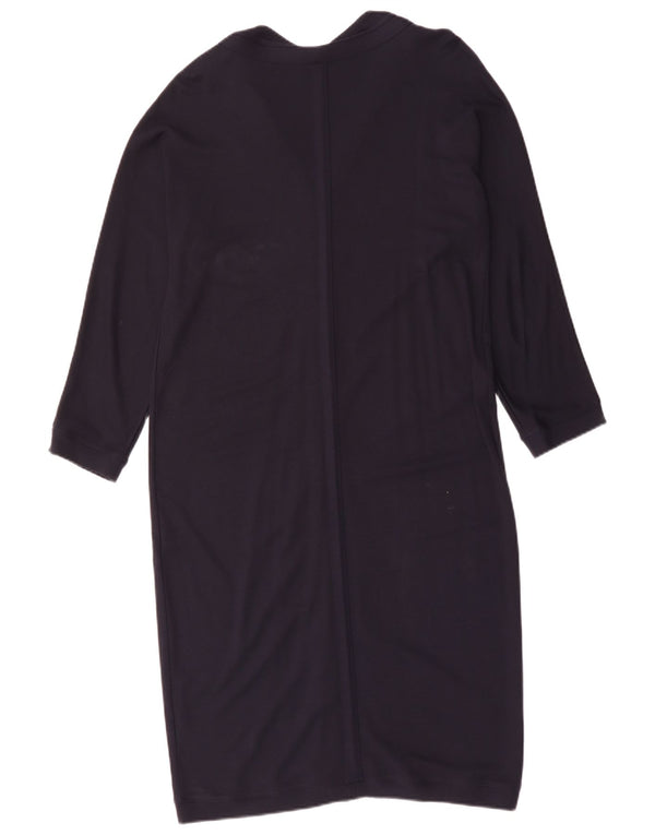 Jaeger ženska osnovna haljina dugih rukava UK 16 velika tamnoplava viskoza