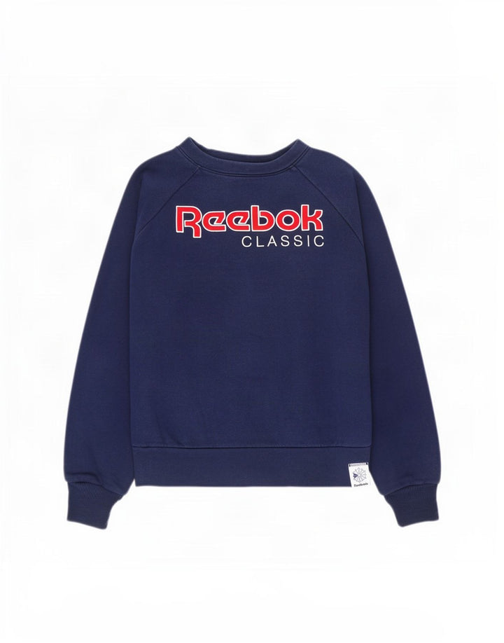 Reebok ženska majica s motivom prekomjerne majice UK 12/14 Srednje tamnoplava