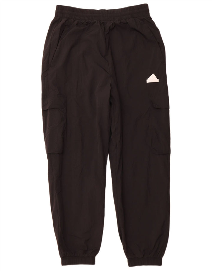 ADIDAS Ženske Cargo Trenirke Hlače Joggers UK 14 srednje crne