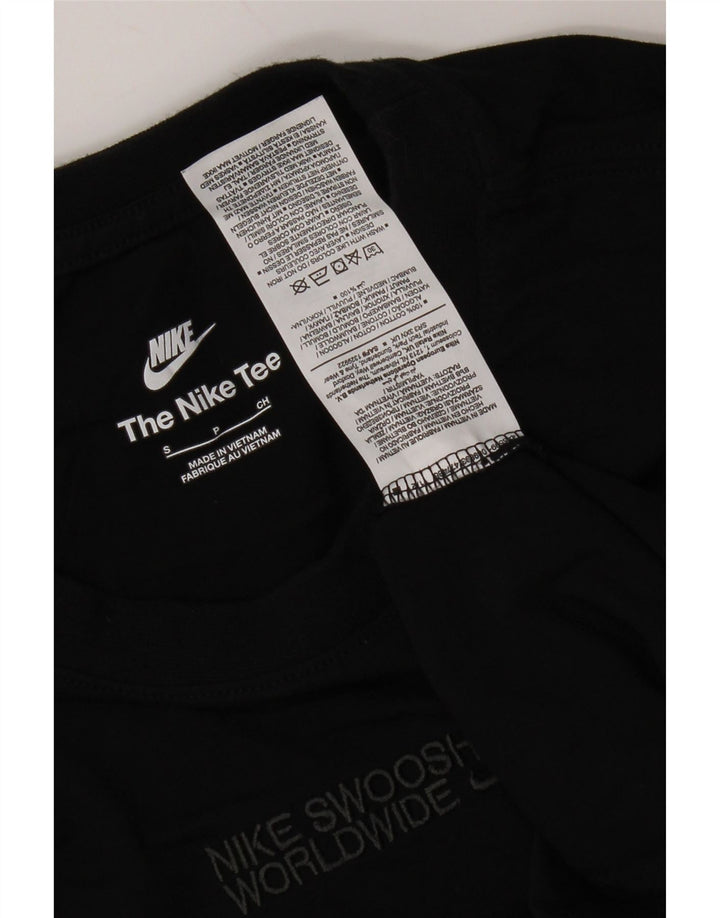 Nike muška majica dugih rukava s grafikama, mala, crna pamučna