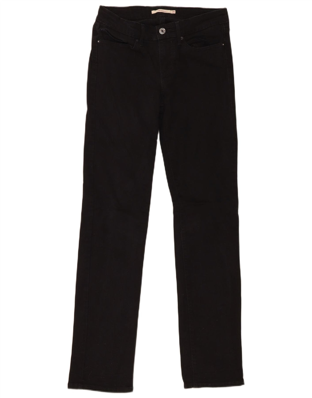 Levi's ženske 714 ravne traperice W28 L32 crni pamuk