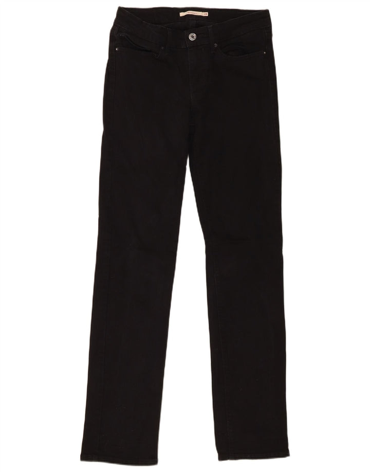Levi's ženske 714 ravne traperice W28 L32 crni pamuk