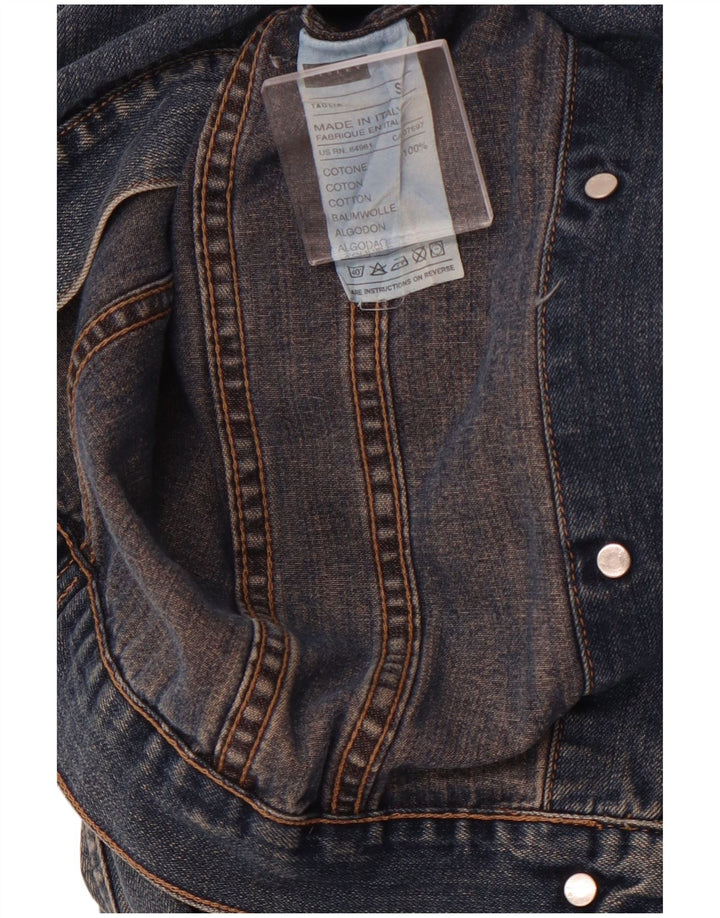 SISLEY Ženska traper jakna UK 10 Mala tamnoplava pamuk