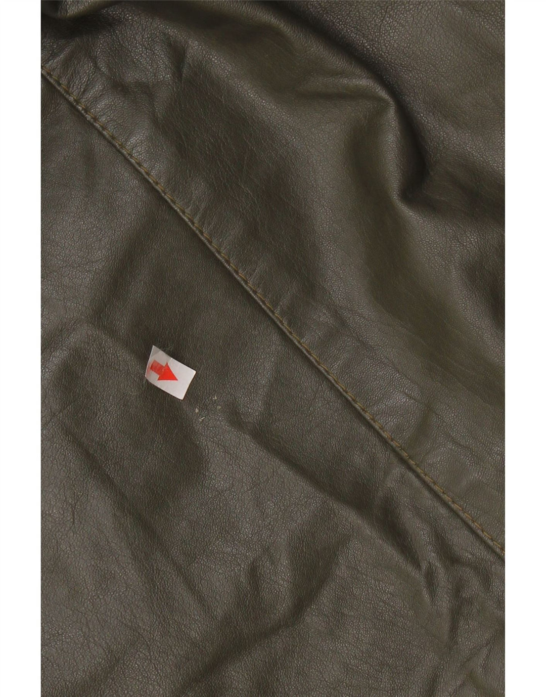 Vintage ženski preveliki kožni kaput IT 40 Mala zelena koža blokova boja