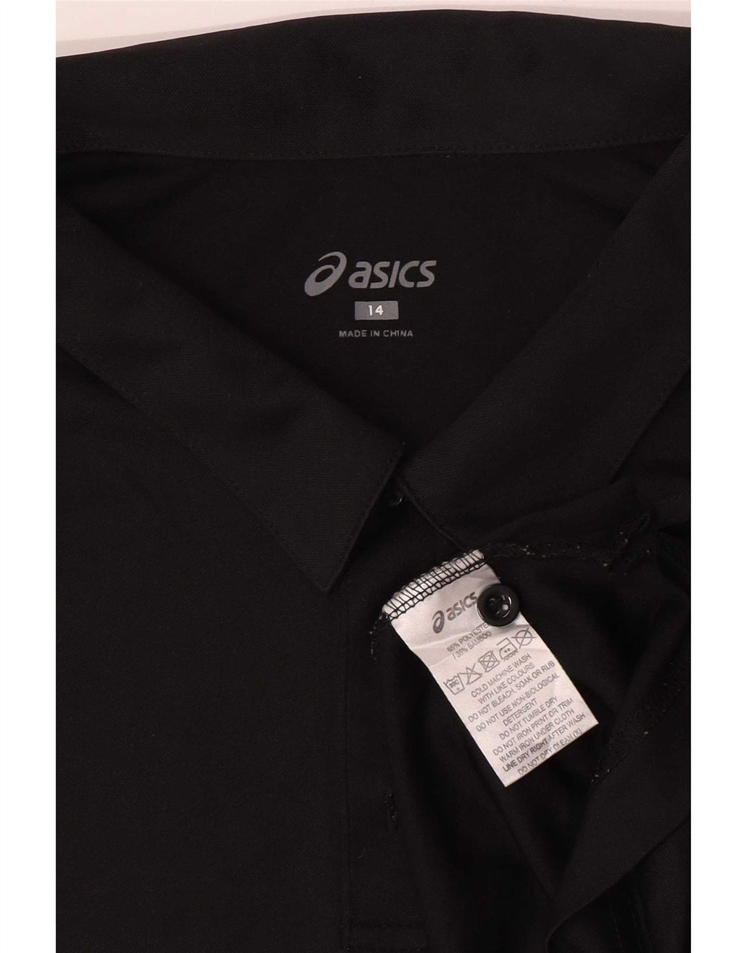 Asics polo majica za dječake 13-14 godina crna poliester