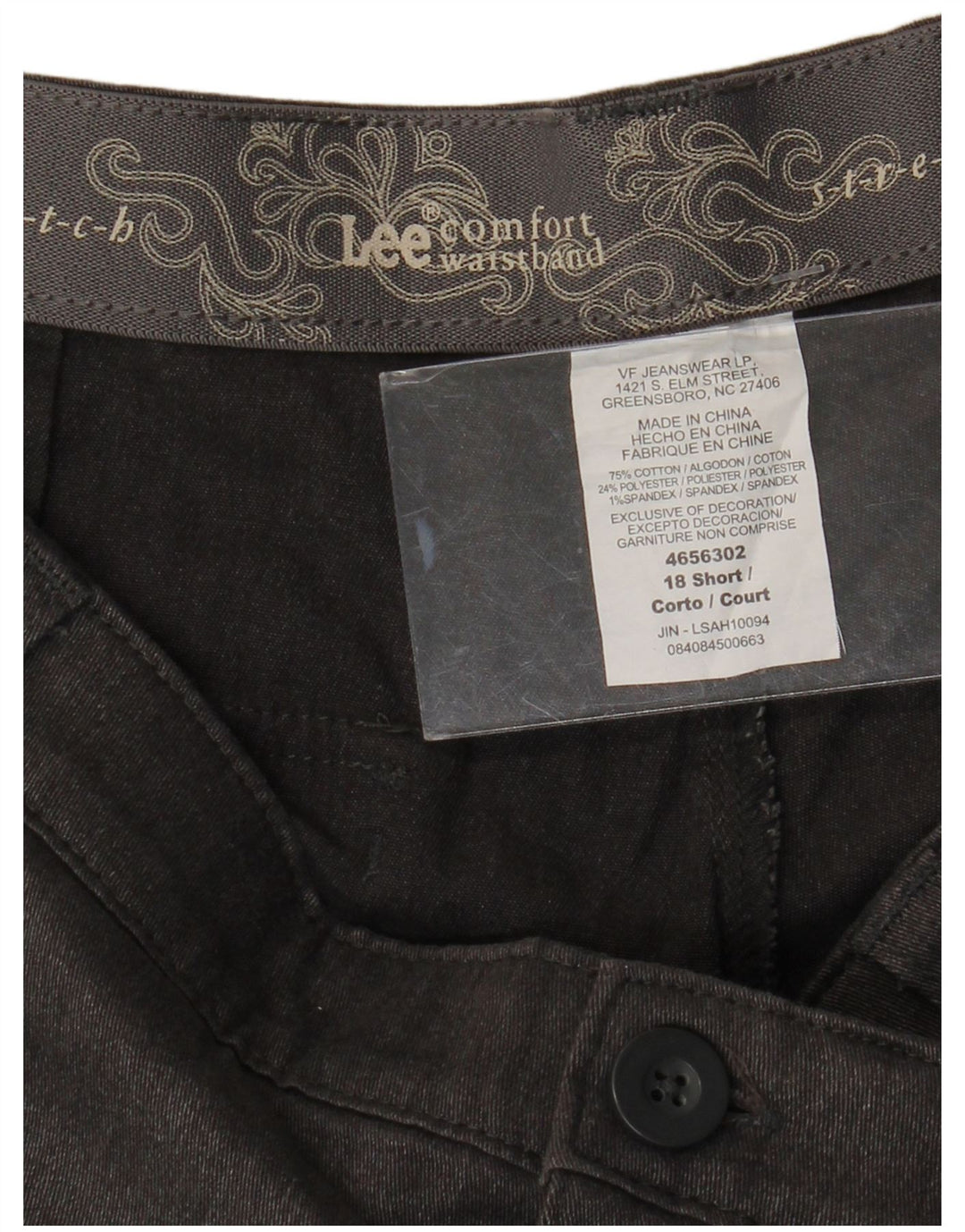 LEE Ženske ravne ležerne hlače visokog struka US 18 2XL W38 L29 sive