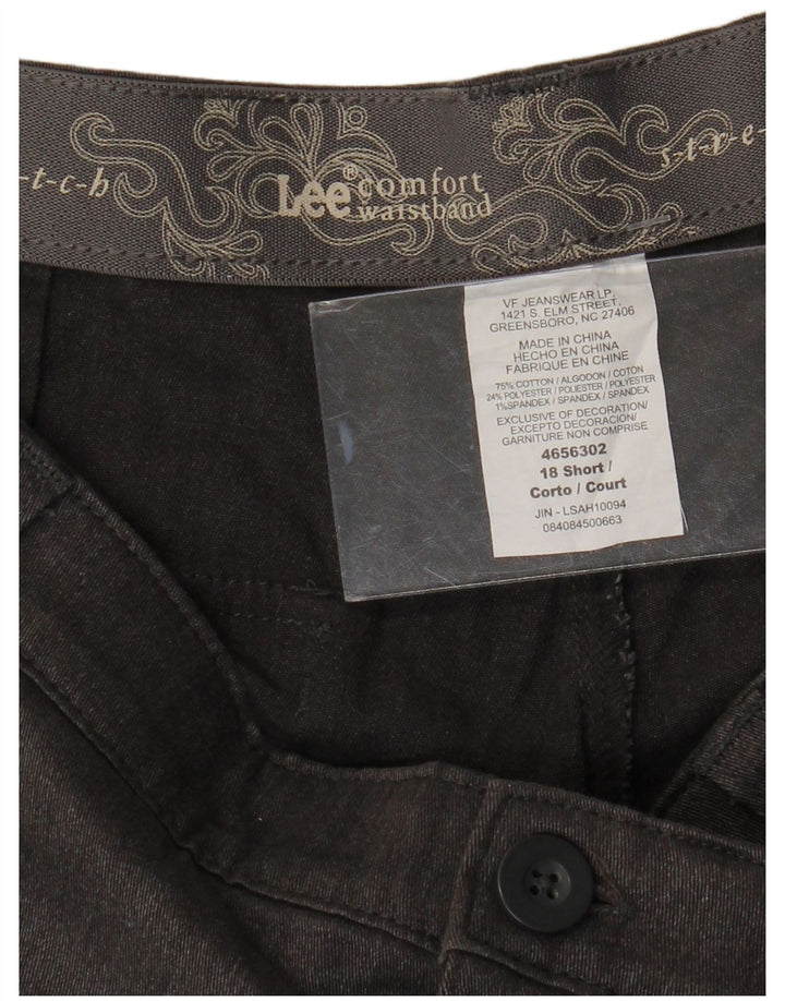 LEE Ženske ravne ležerne hlače visokog struka US 18 2XL W38 L29 sive