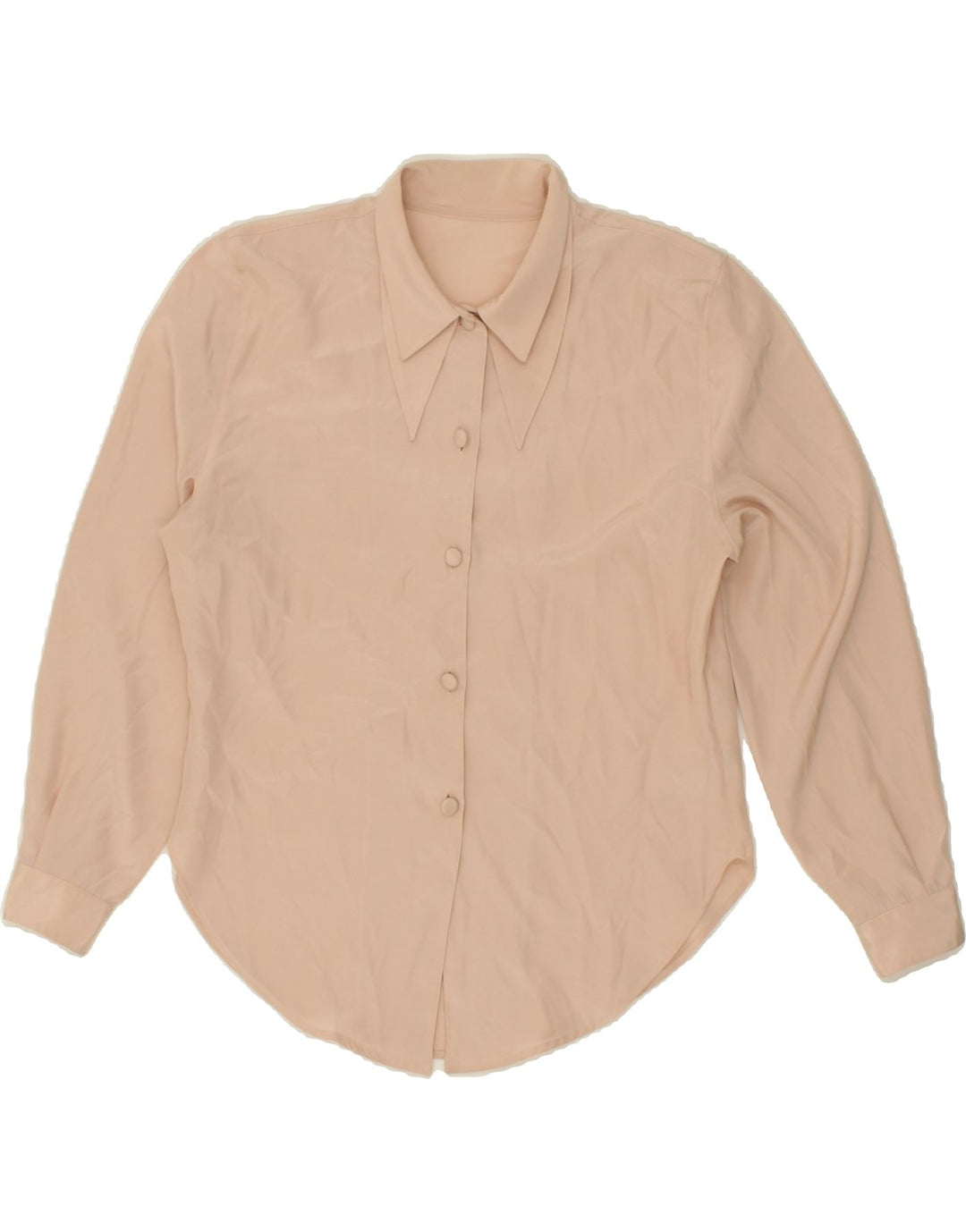 VINTAGE Ženska košulja bluza UK 10 Mala bež
