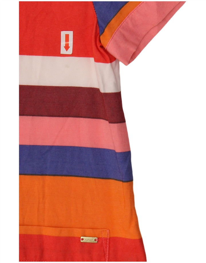 TOMMY HILFIGER Majica bluze za djevojčice 8-9 godina srednje crvene pruge od viskoze