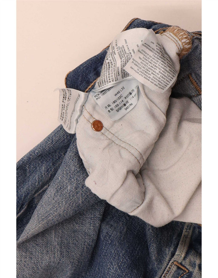 Levi's muške ravne traperice W40 L32 plavi pamuk