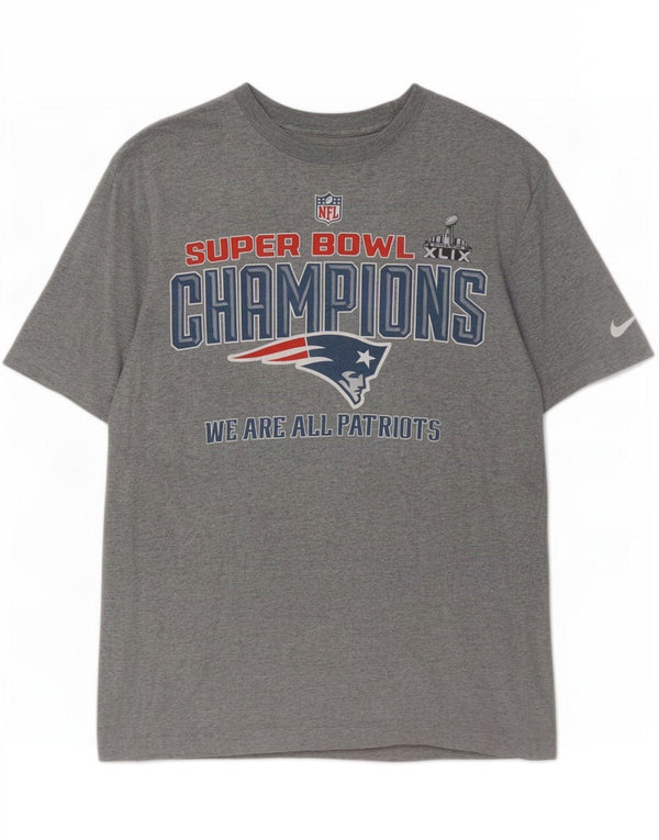 Nike Muška majica kratkih rukava New England Patriots Graphic T-Shirt srednje siva s mrljama