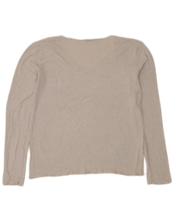 Zara ženski džemper s V-izrezom UK 16 Large Silver