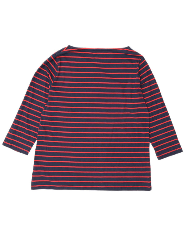 Crew Clothing Ženski gornji dio 3/4 rukava UK 16 Veliki pamuk na crvene pruge
