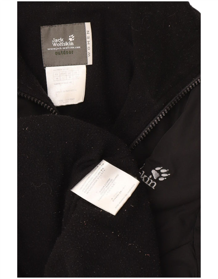 Jack Wolfskin ženska jakna s podstavom od vjetra UK 12 Srednji crni poliester